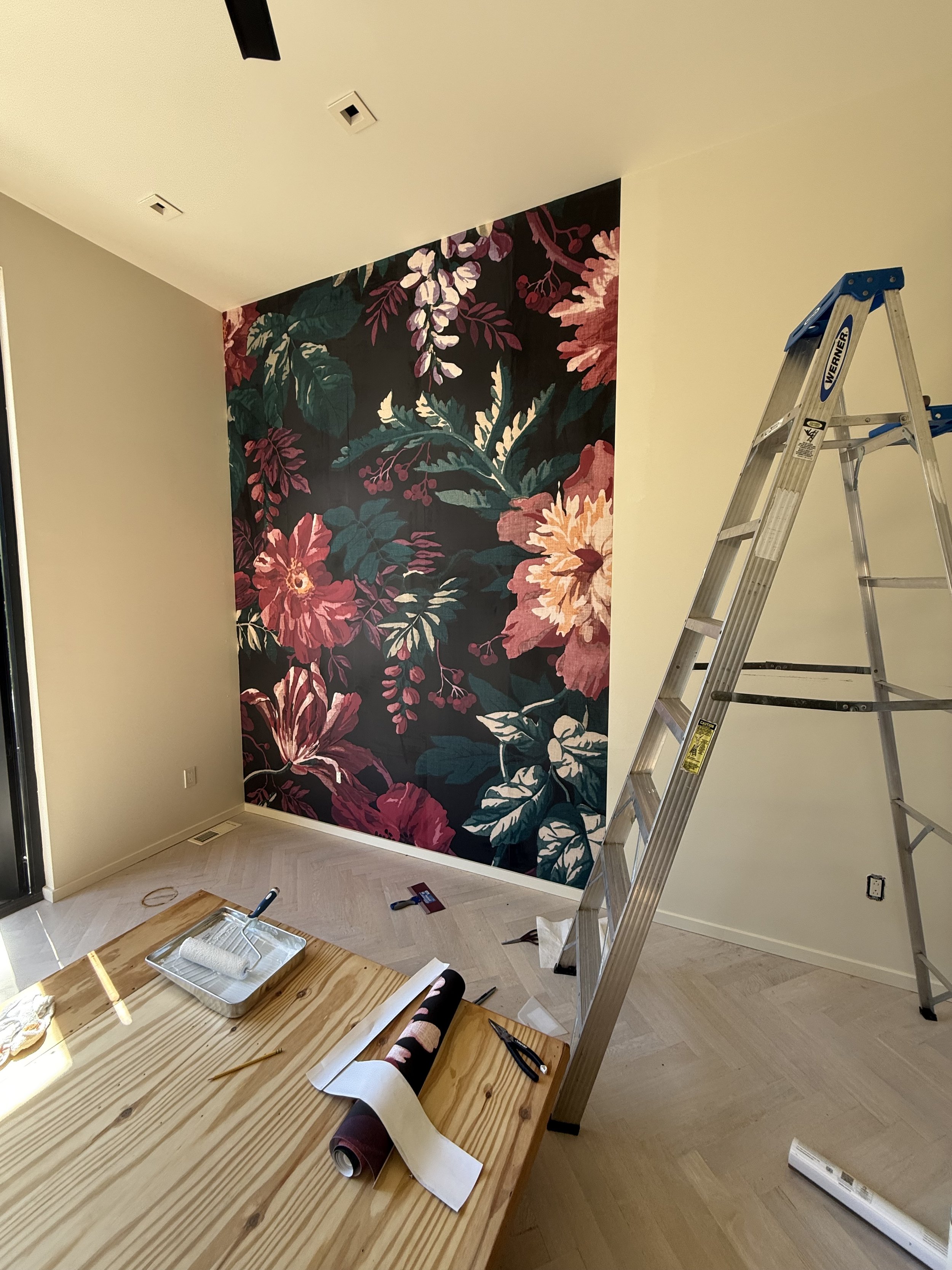 Modern wallpaper accent wall